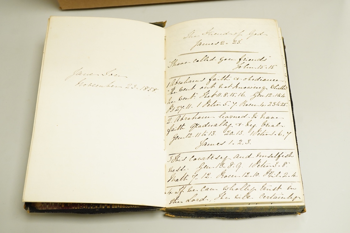 A 19th-century hand inscribed recipe book, various diaries and autograph books from the 19th/20th century, Provenance- Bickersteth family